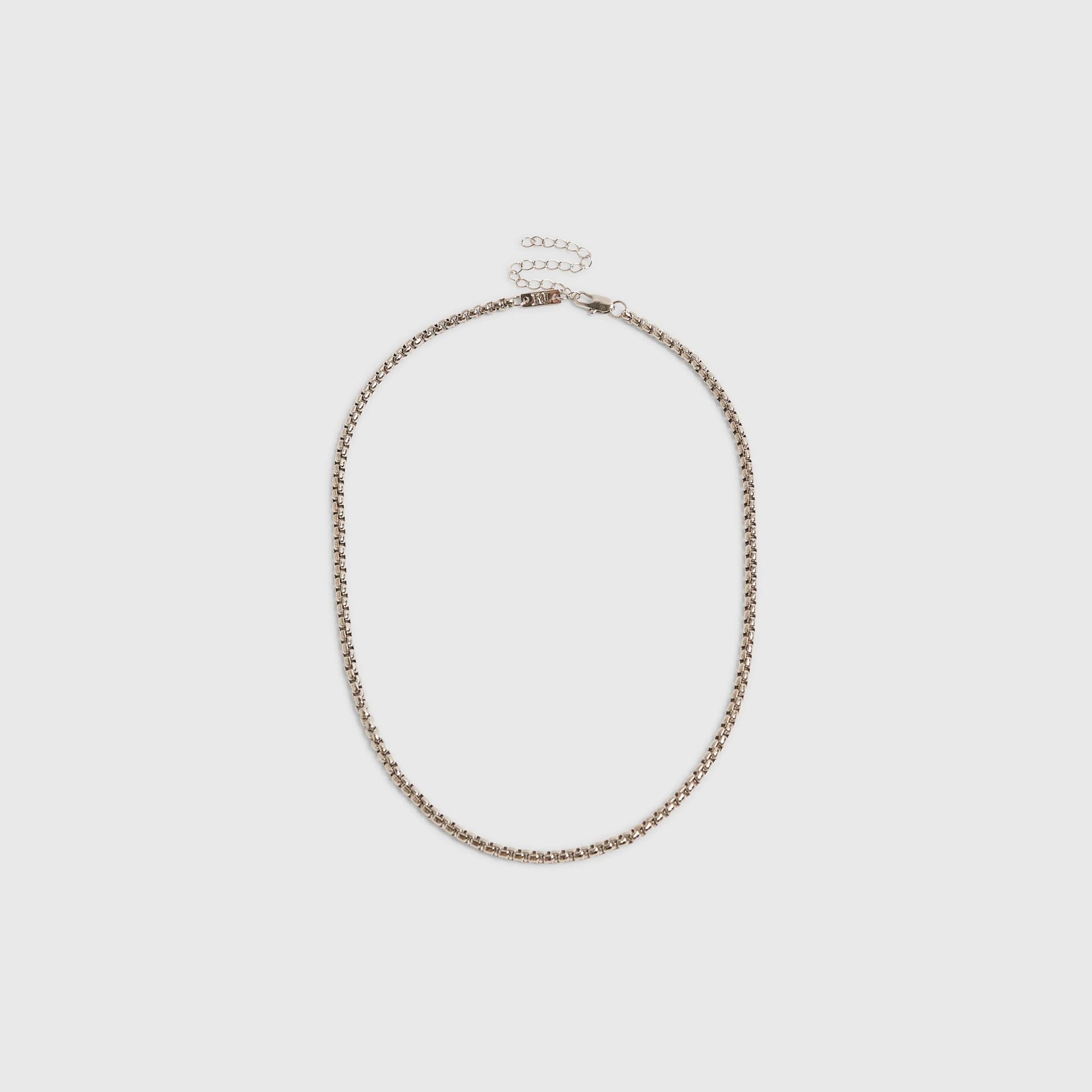River Island Mens River Island Silver Box Chain Necklace