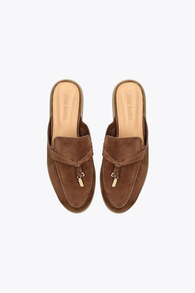 Steve Madden STEVE MADDEN Women's 'Patrizia Brown Suede' Suede Sandals - 3