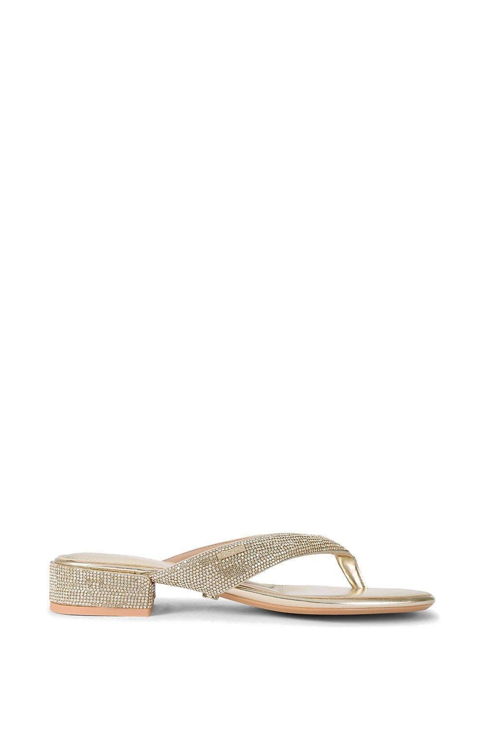 Carvela Carvela Women's 'Portici Sandal' Fabric Sandals in Gold - 4