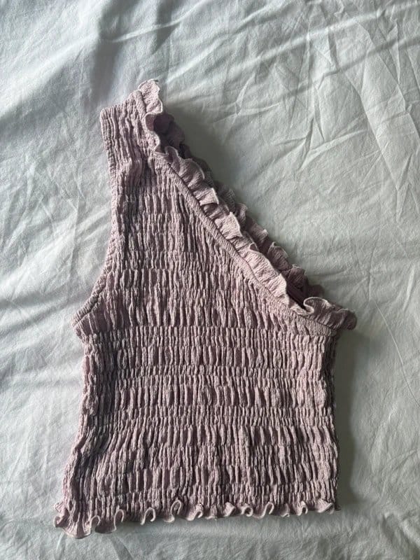 ASOS Design Lilac One Shoulder Ruched Top