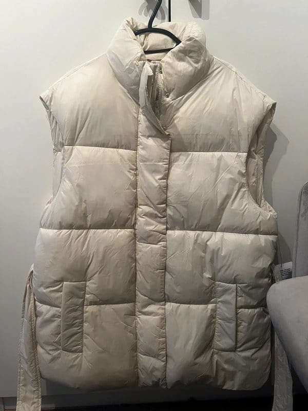 ASOS Design Cream Puffer Vest