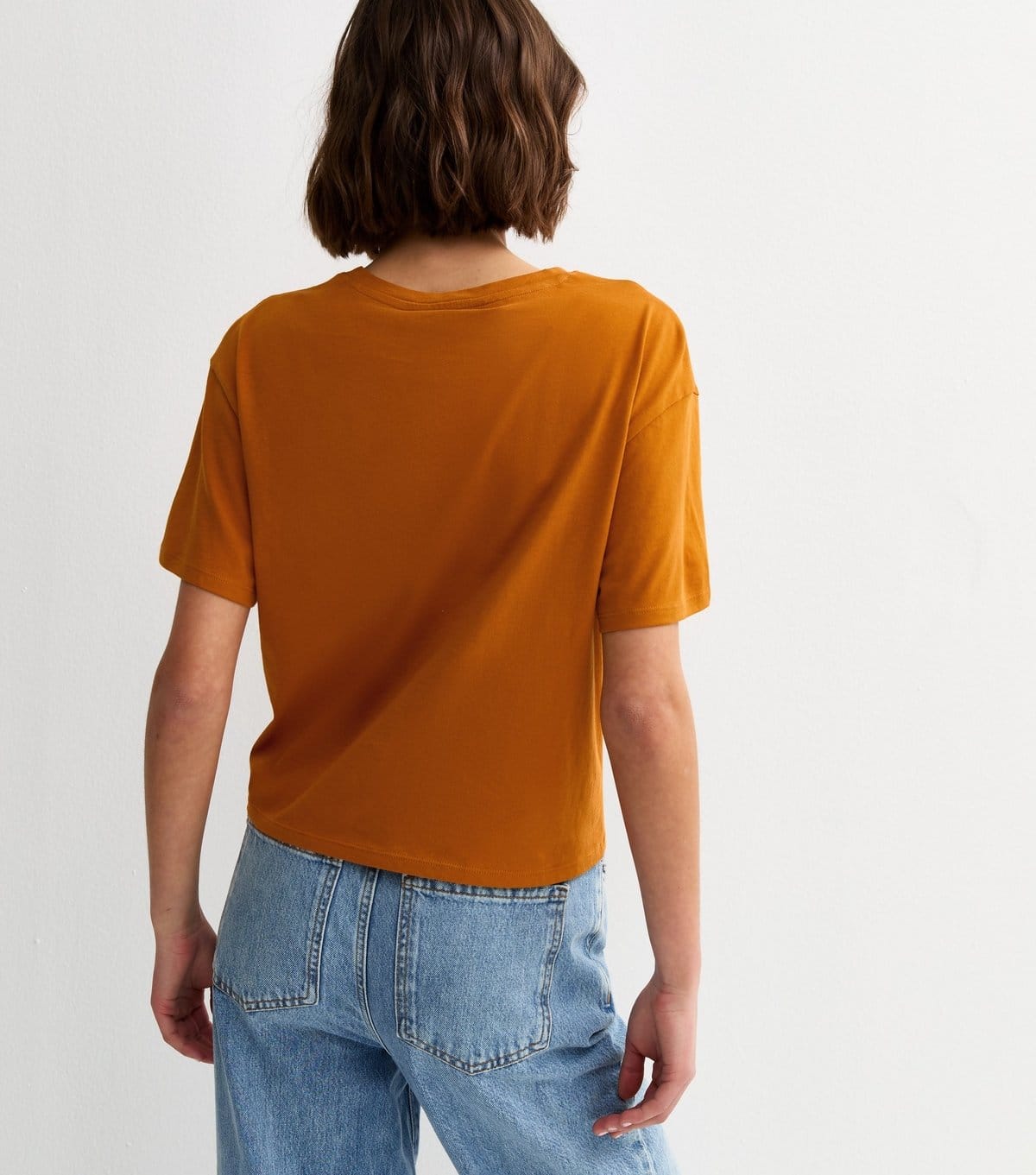 New Look Women's Orange Cotton Tie Front T-Shirt New Look - 4