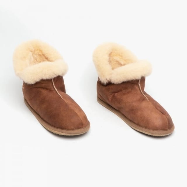 Shepherd Shepherd Women's Bella Pull On Ankle Slipper Boots in Brown - 2