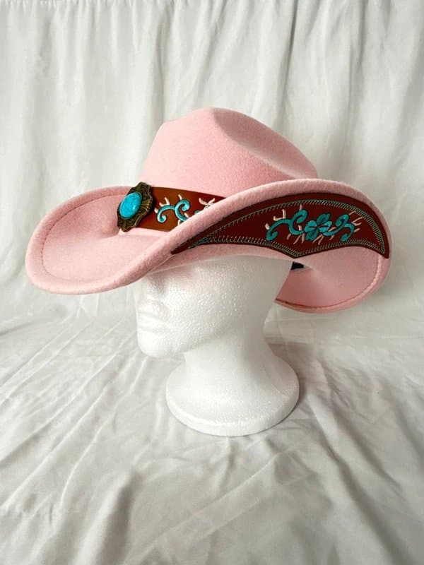 Western Cowboy Hat - Baby Pink