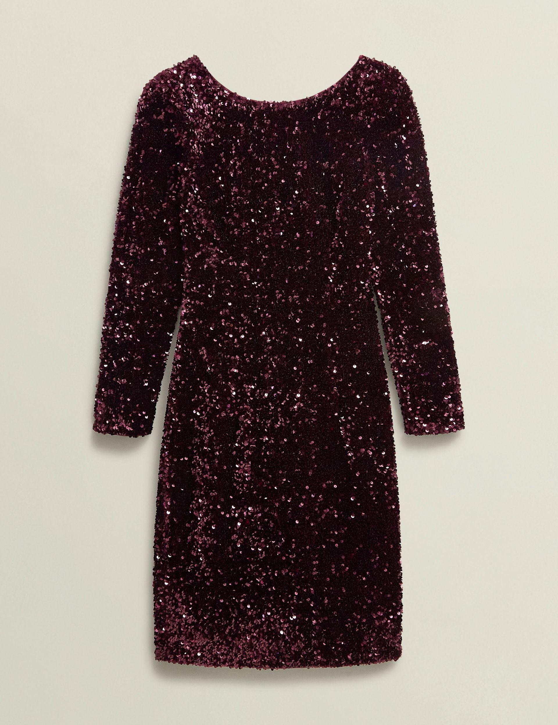 Hobbs London Hobbs London Women's Sawyer Sequin Dress in Aubergine - 2