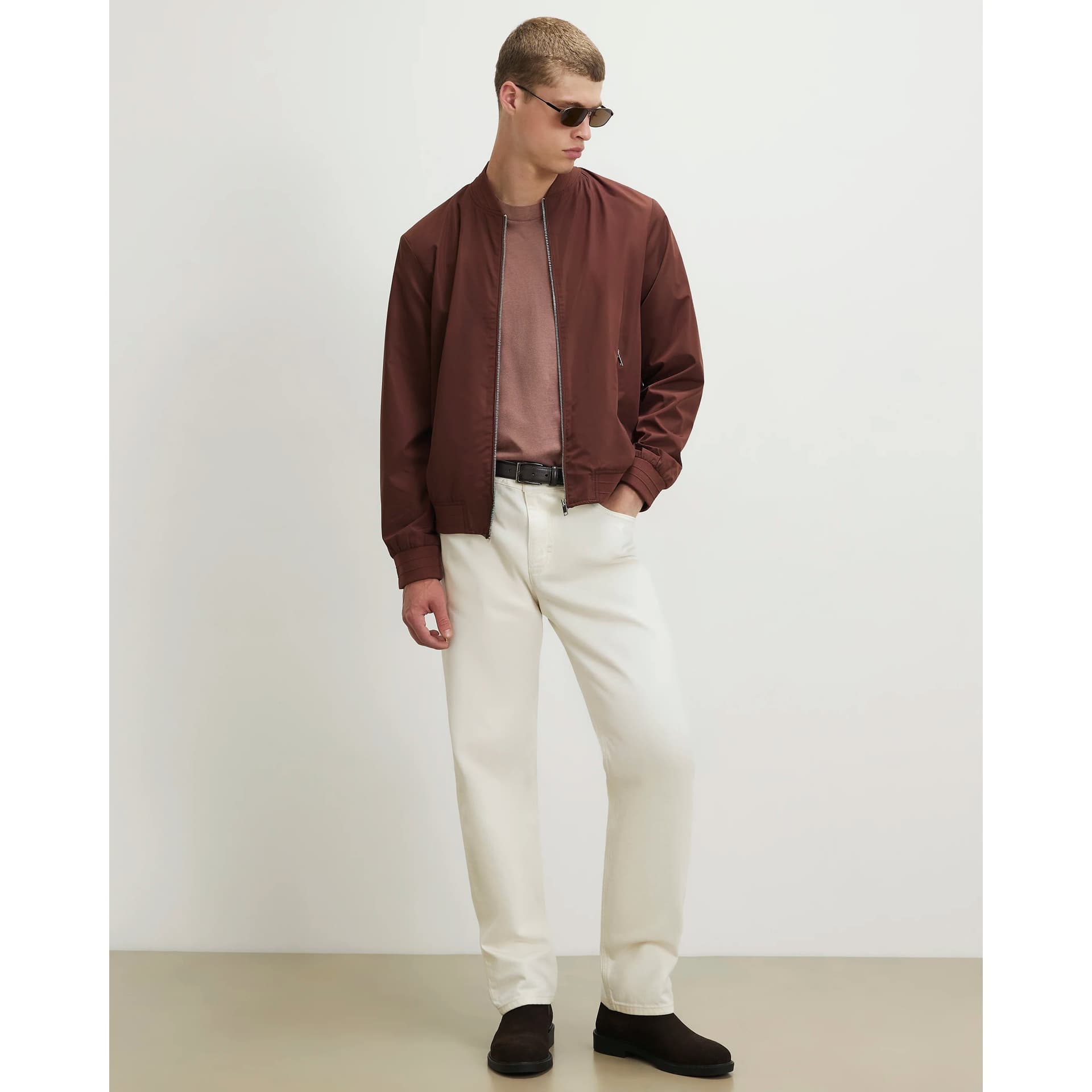 River Island Mens River Island Brown Lightweight Bomber Jacket