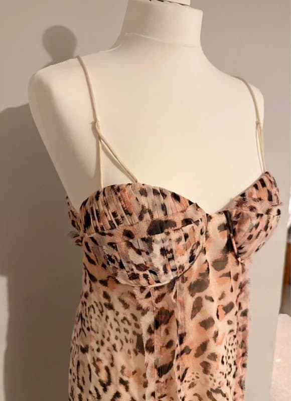 ASOS Asos Desing cupped planned chiffon midi dress