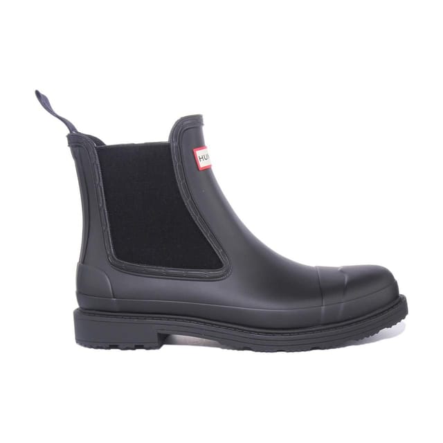 Hunter Hunter Men's Commando Patterned Wellingtons in Black - 2