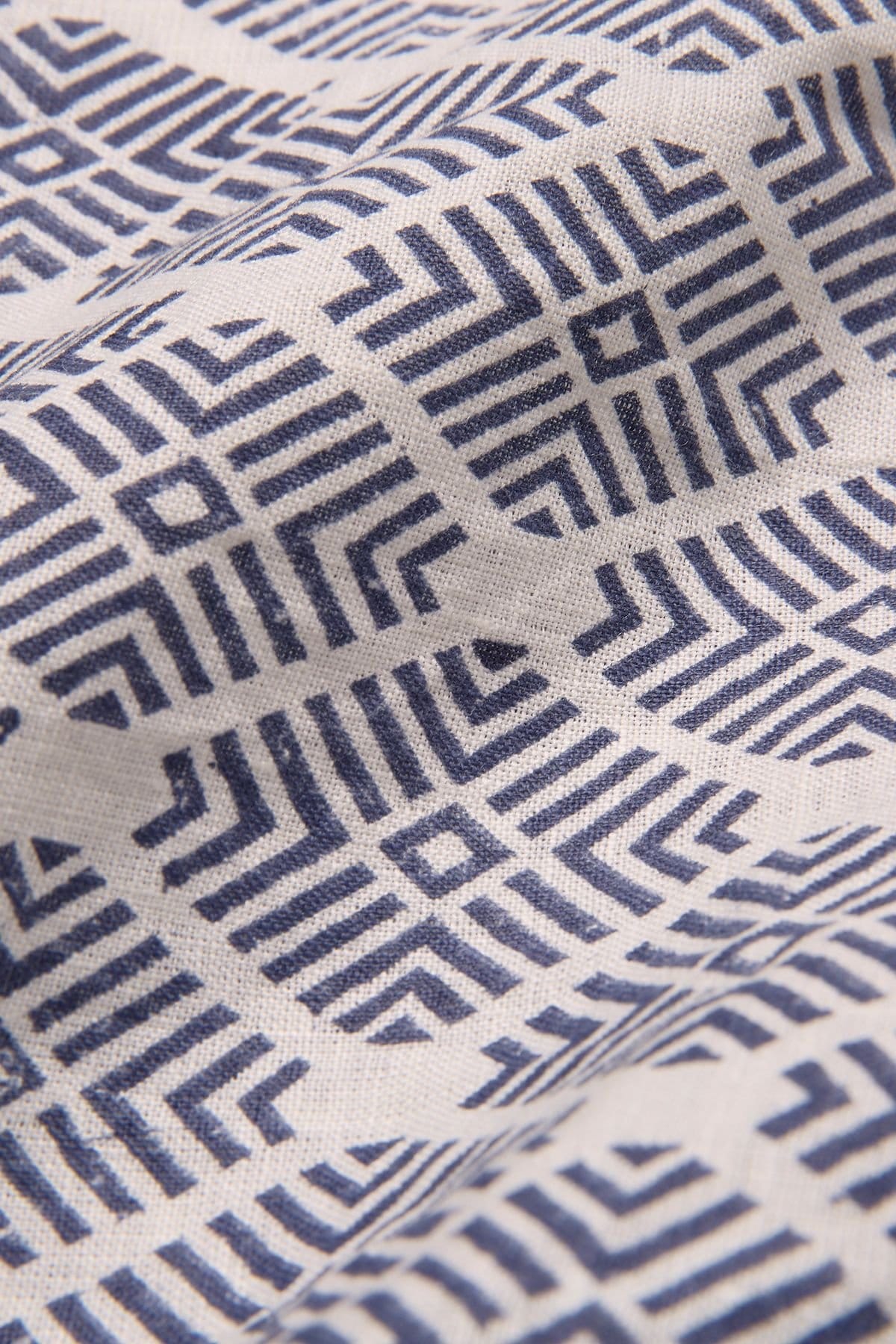 Celtic & Co Celtic & Co Women's Button Detail Square Neck Top in Mid Navy - 4