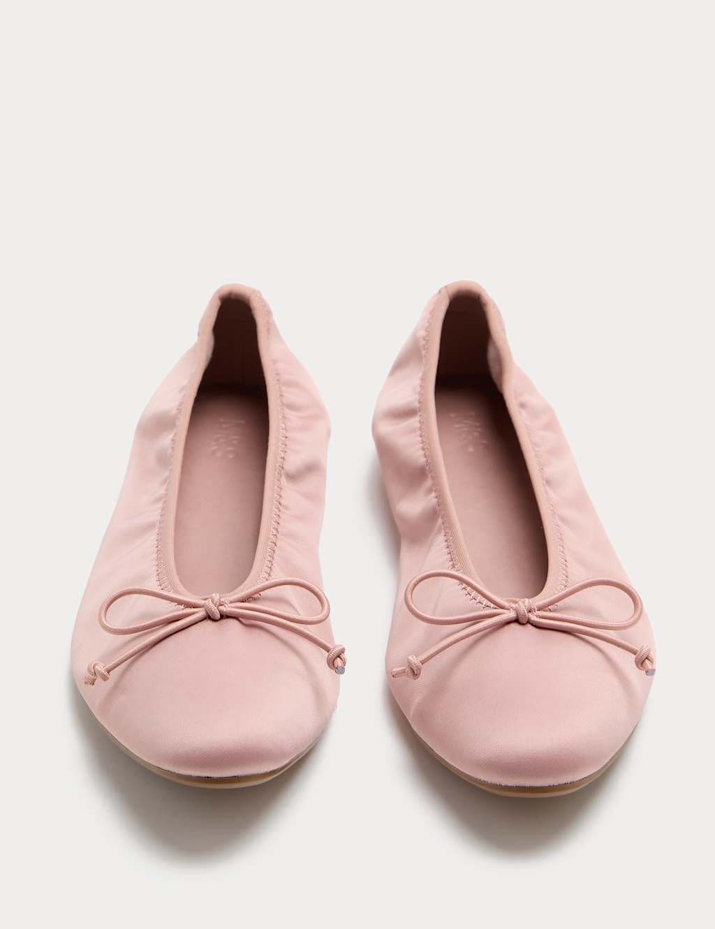 Marks & Spencer M&S Blush Pink Satin Ballet Flats