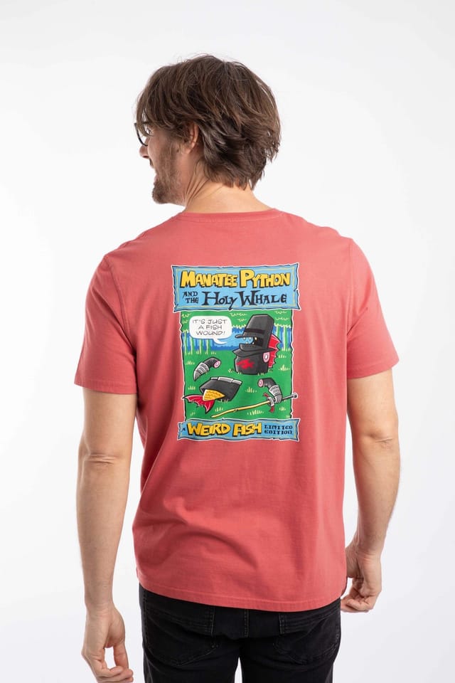 Weird Fish Weird Fish Men's Holy Whale Artist T-Shirt in Light Red - 3