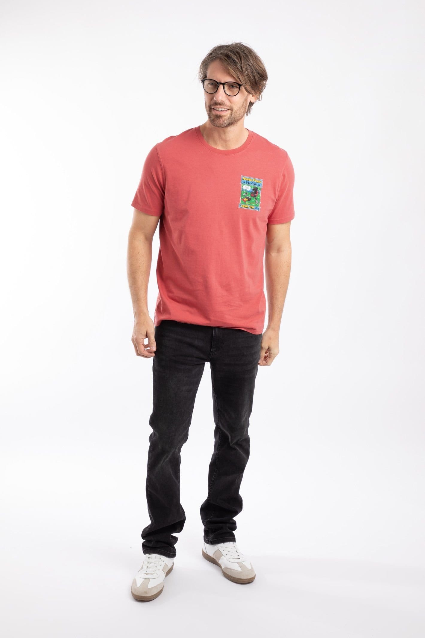 Weird Fish Weird Fish Men's Holy Whale Artist T-Shirt in Light Red - 4