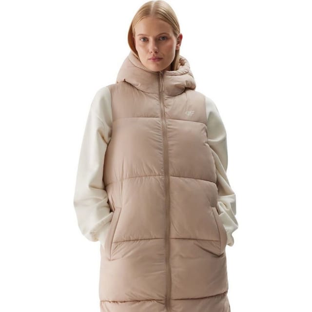 4F 4F Women's WAW24TVJAF143 Puffer Jacket in Beige - 3
