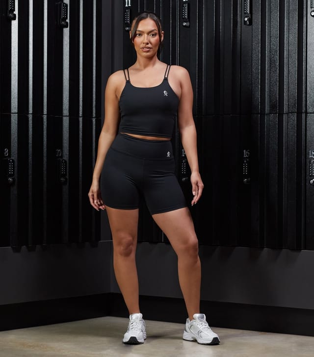 Gym King Women's Black Classic Cycling Shorts Gym King New Look - 2