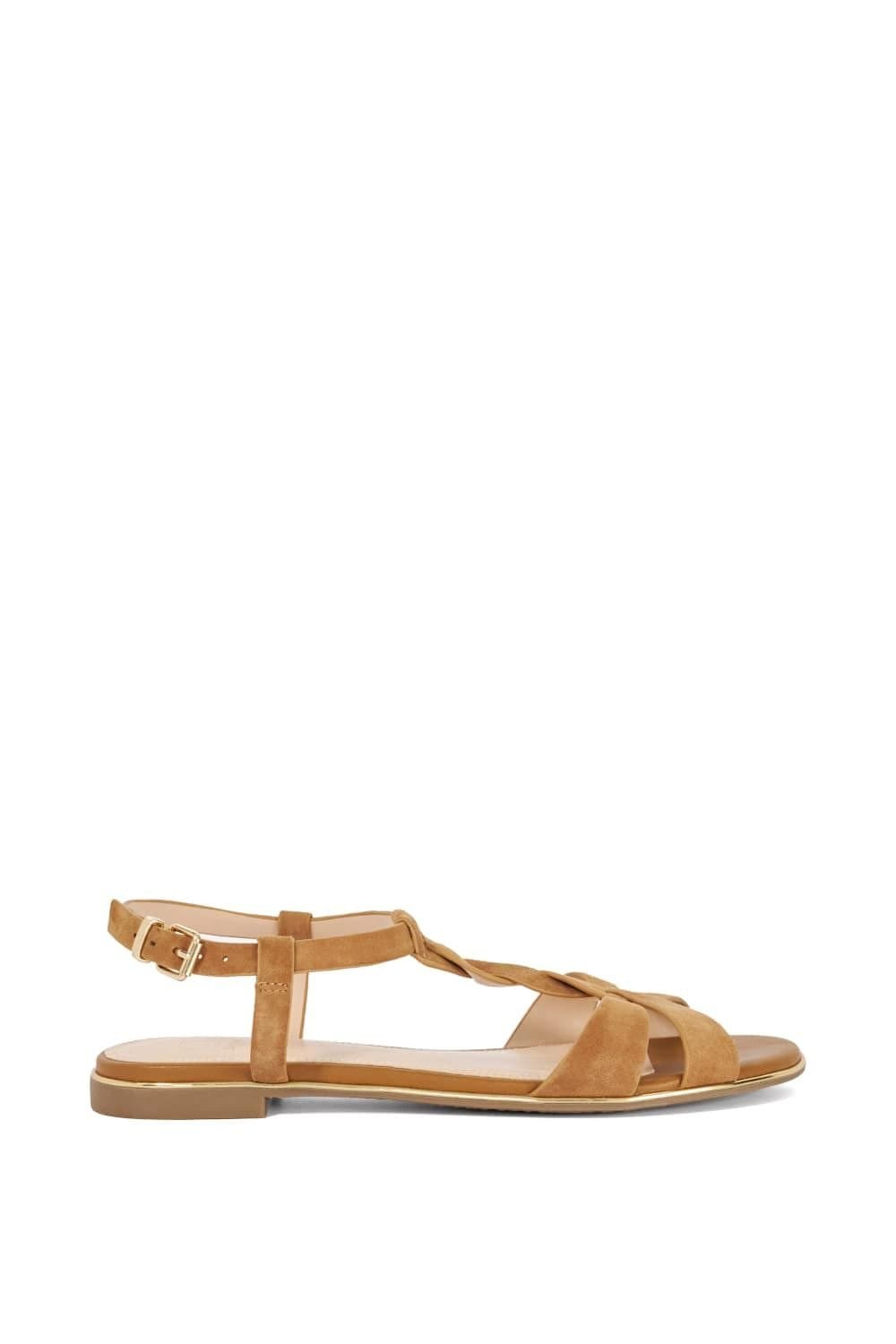 Dune London Dune London Women's 'Lylar' Suede Sandals in Natural
