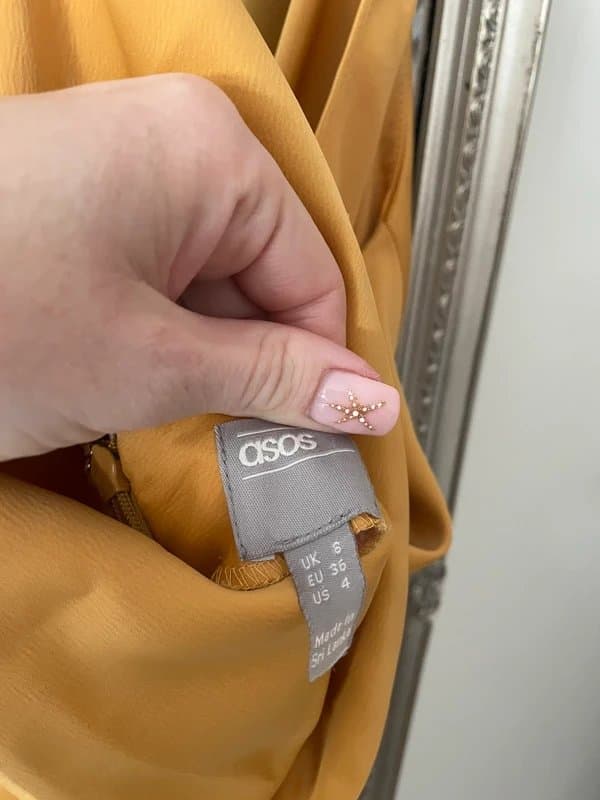 ASOS Lovely golden/mustard coloured satin dress