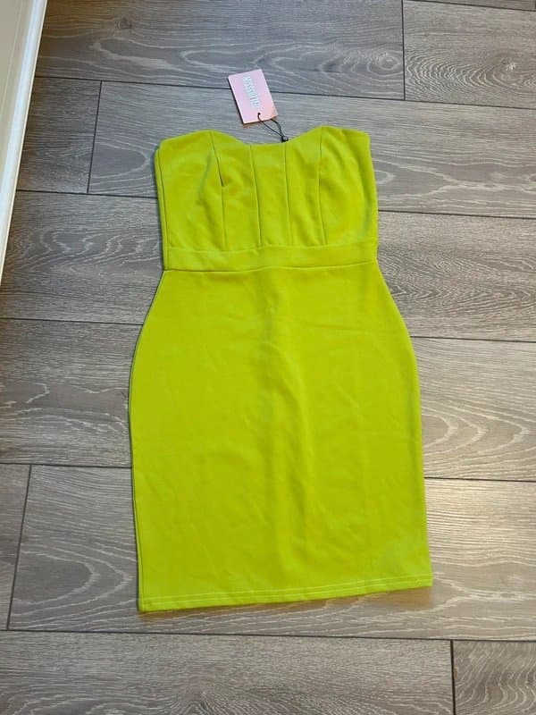Missguided Missguided dress bundle lime green and beige check size 6