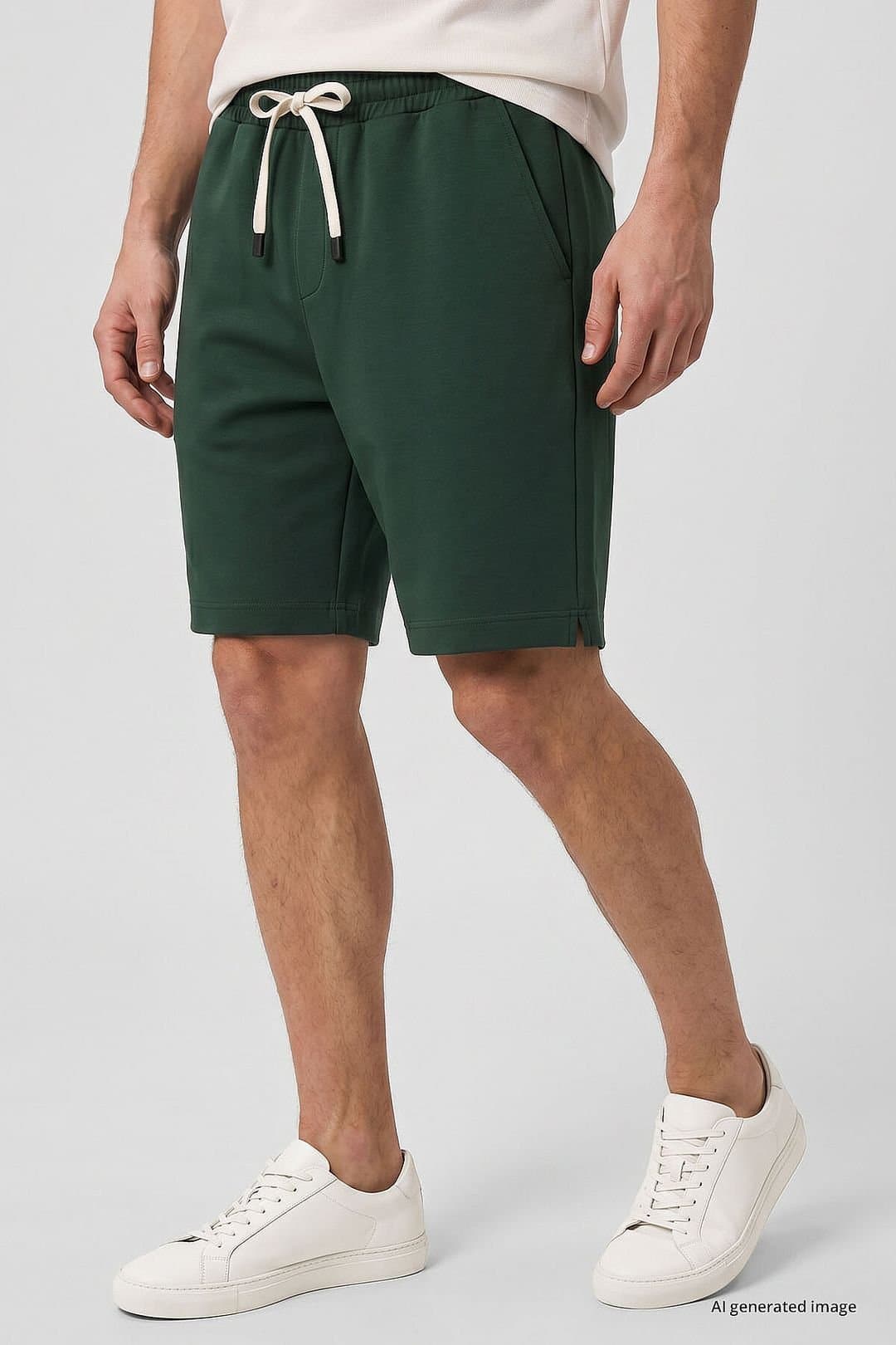 Tommy Life Tommy Life Men's Mid Waist Jersey Shorts in Dark Green