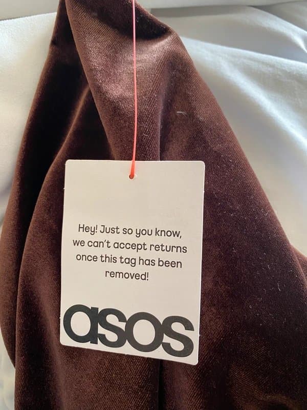 ASOS ASOS Collusion Brown velvet square next top