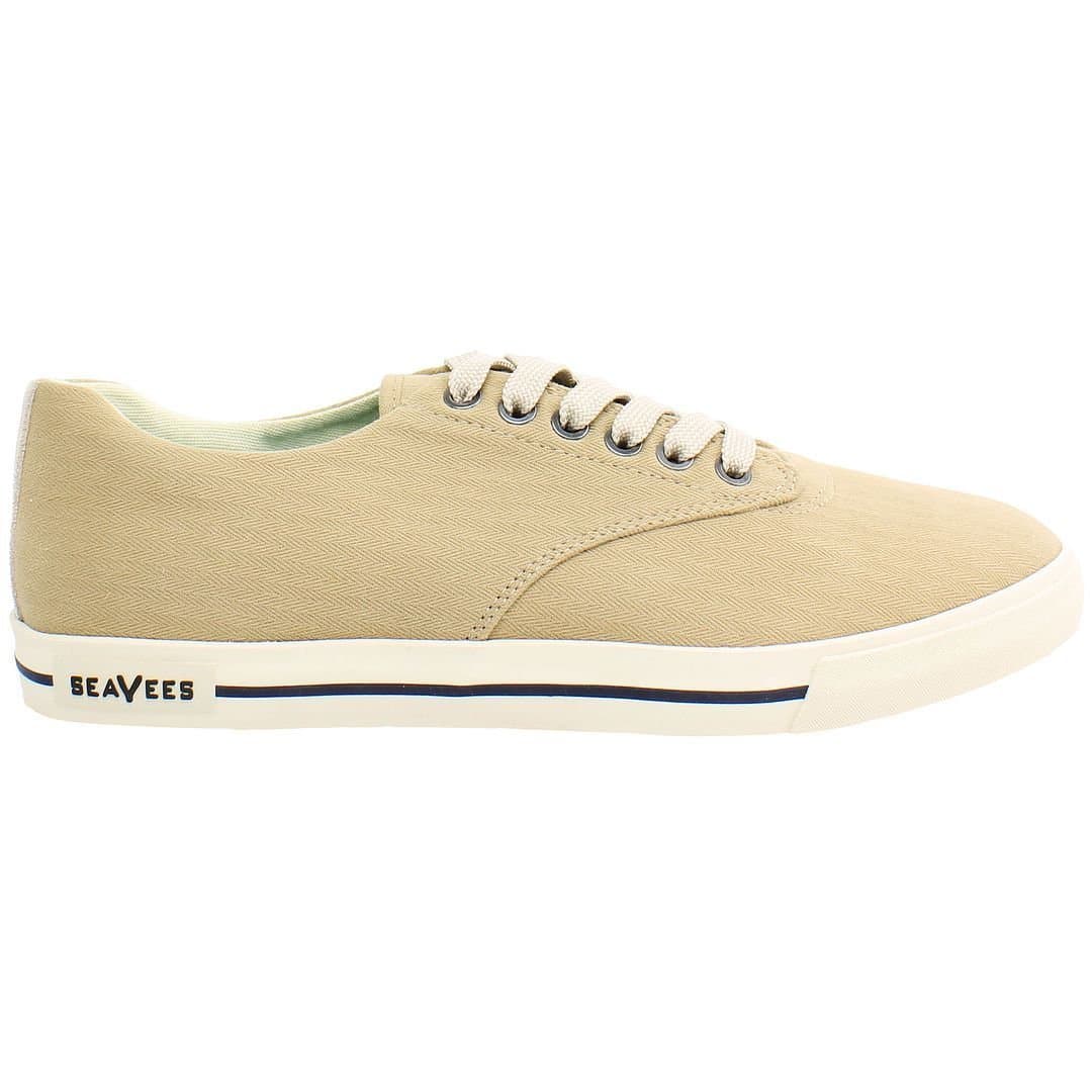 Seavees Seavees Men's Hermosa Surfwash Lace-Up Brown Canvas Plimsolls
