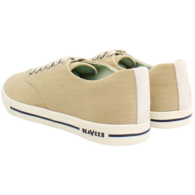 Seavees Seavees Men's Hermosa Surfwash Lace-Up Brown Canvas Plimsolls - 3