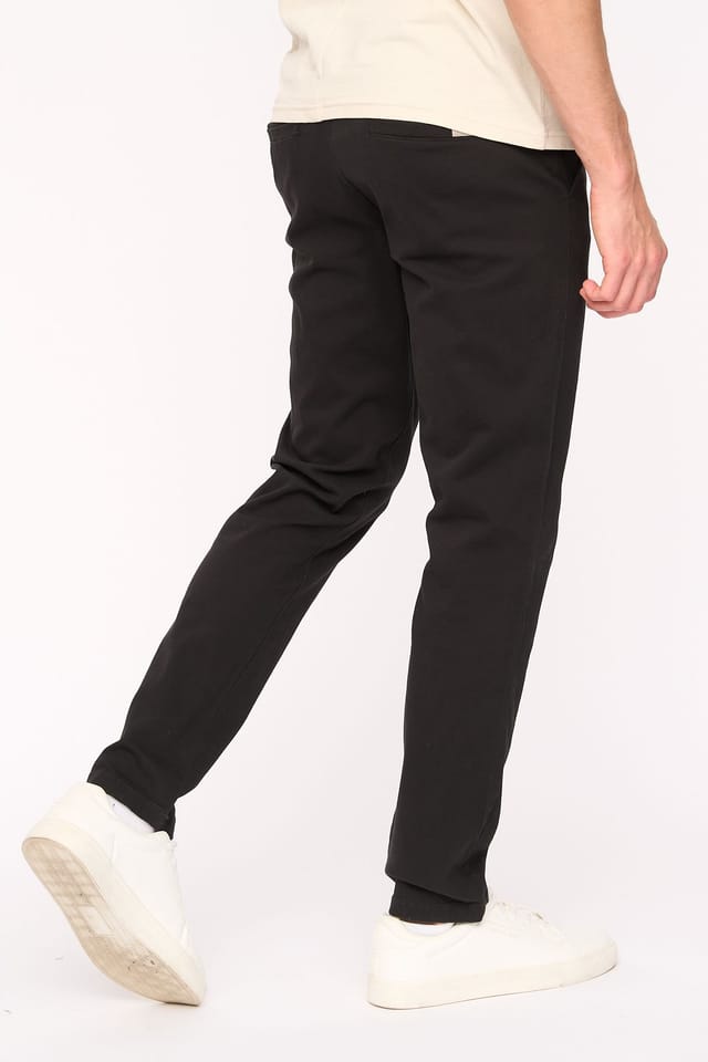 Duck&Cover Duck&Cover Men's Everett Slim-Fit Stretch Chinos with Adjustable Waist Cinch in Black - 2