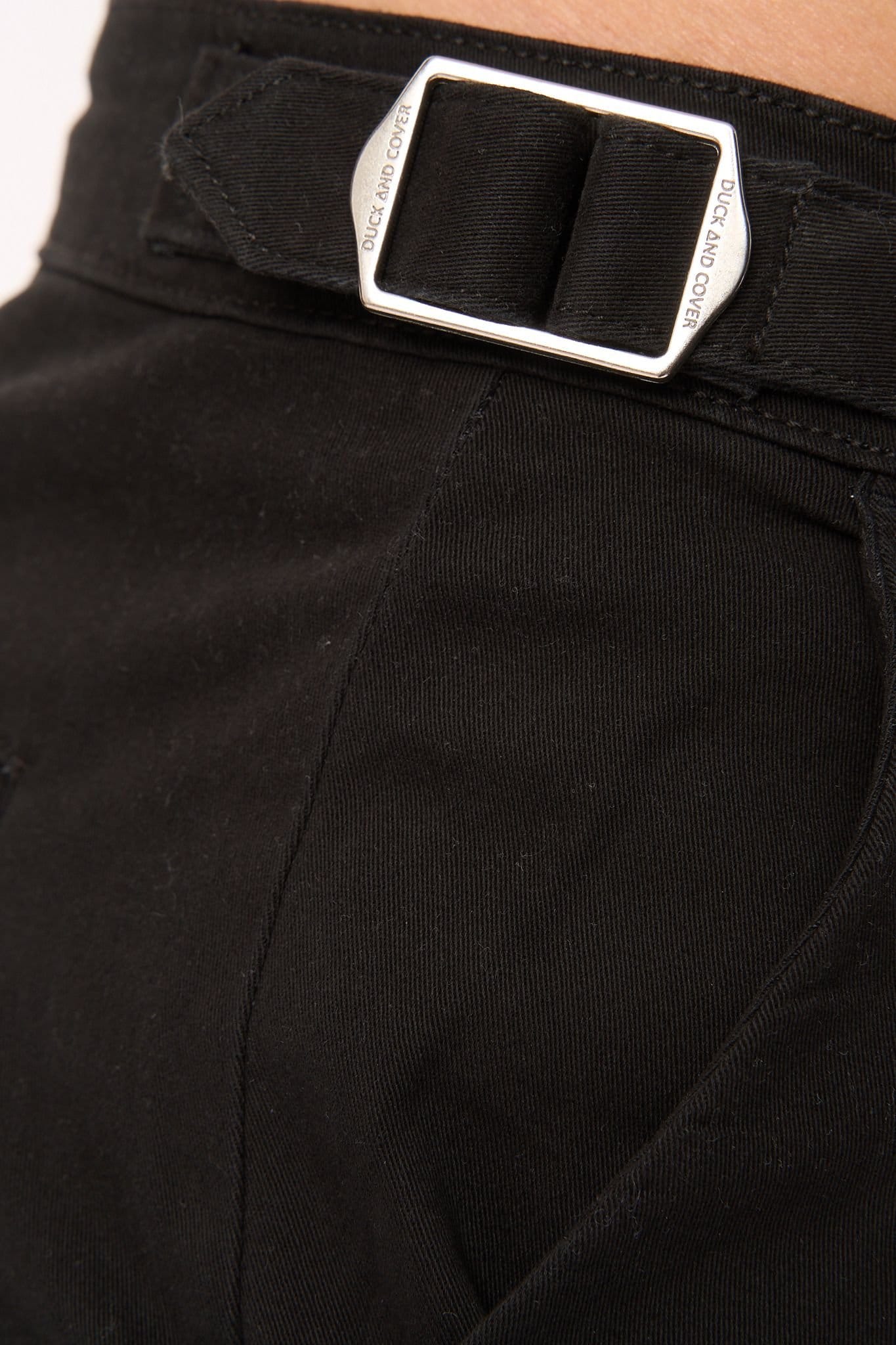 Duck&Cover Duck&Cover Men's Everett Slim-Fit Stretch Chinos with Adjustable Waist Cinch in Black - 4