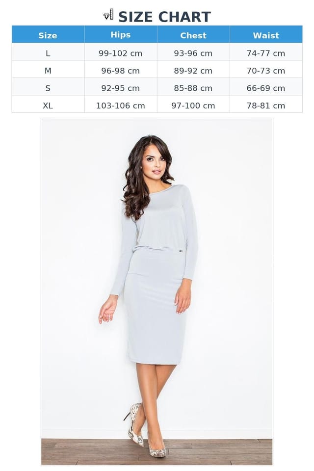 Love Lace Love Lace Women's Elegant Boat Neck Midi Dress with Back Tie in Grey - 3