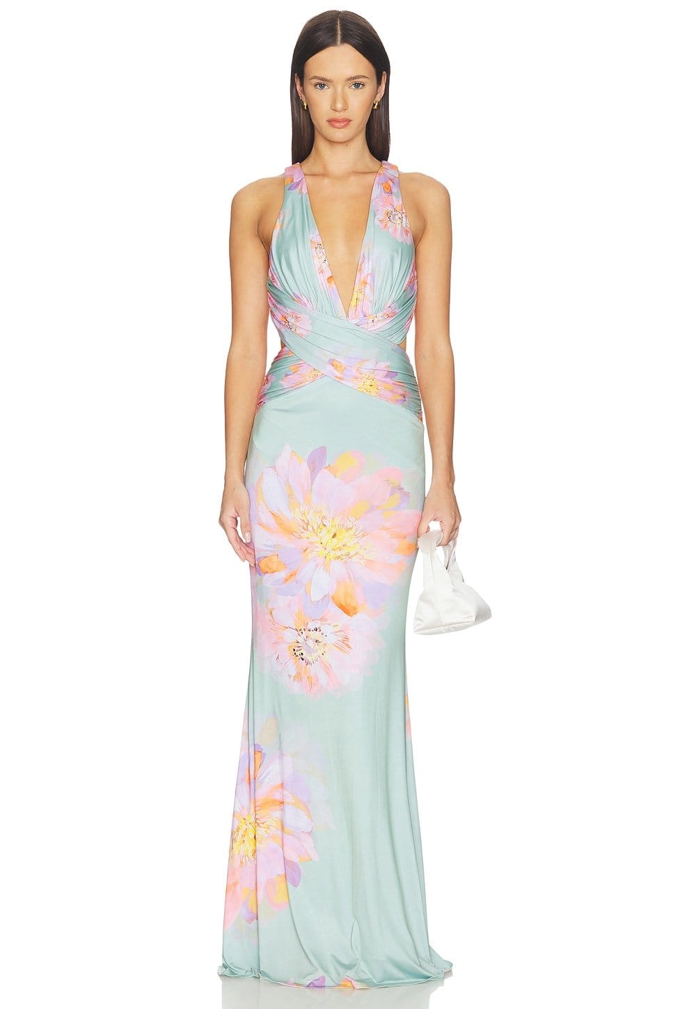 Revolve Sage Bloom Floral Gown