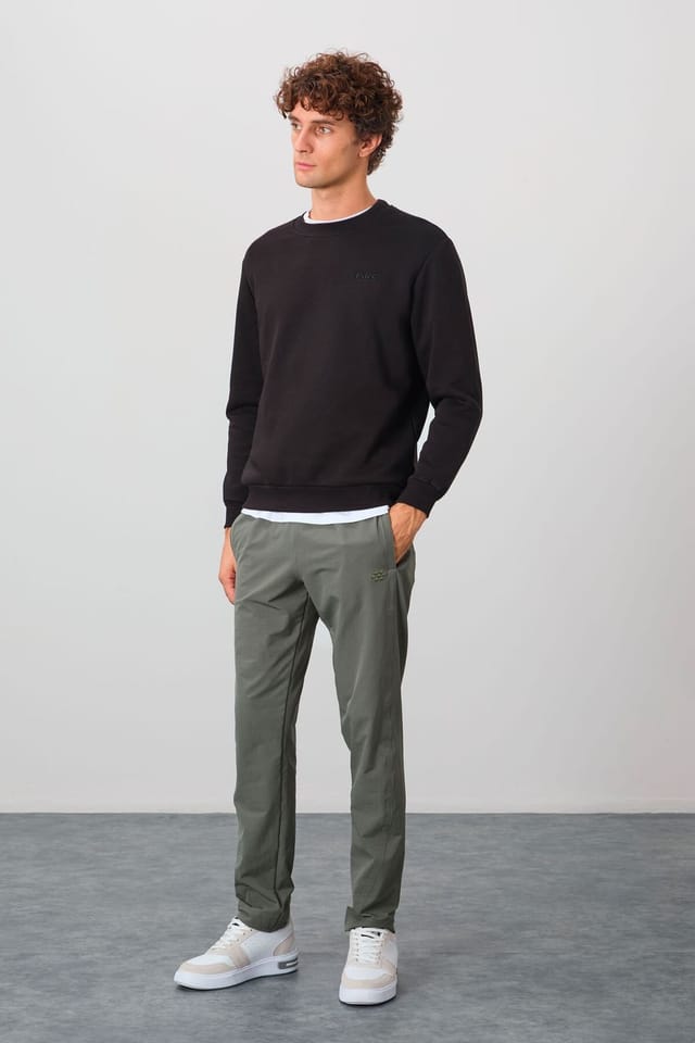 Tommy Life Tommy Life Men's Regular Fit Crew Neck Sweatshirt in Black - 3