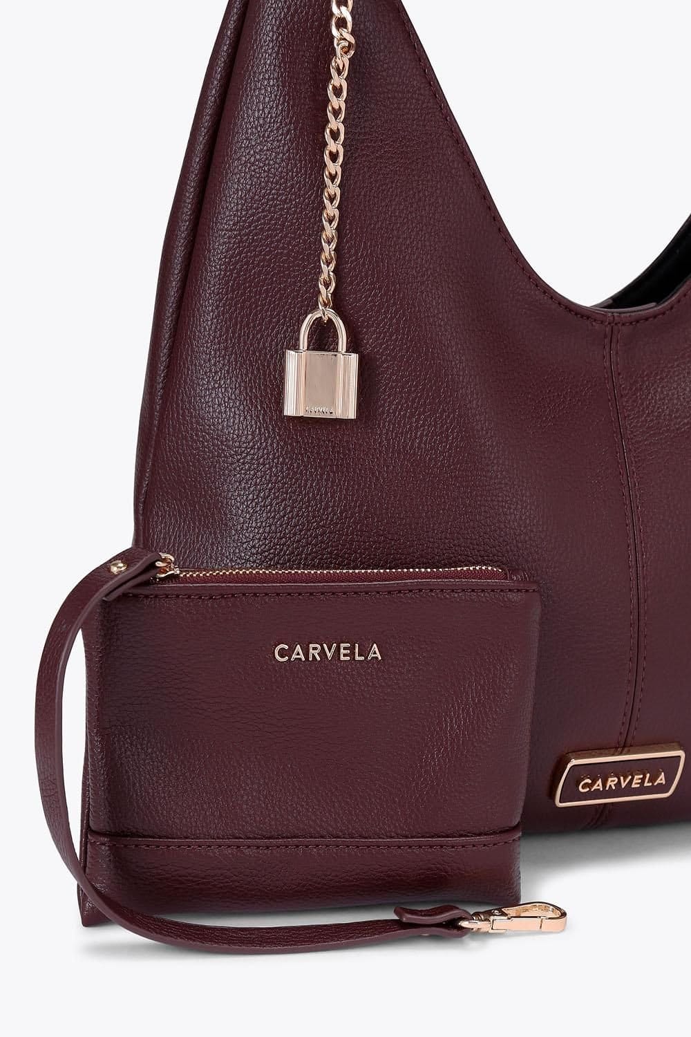 Carvela Carvela Women's 'Cassia Mini Hobo' Bag in Dark Red - 4