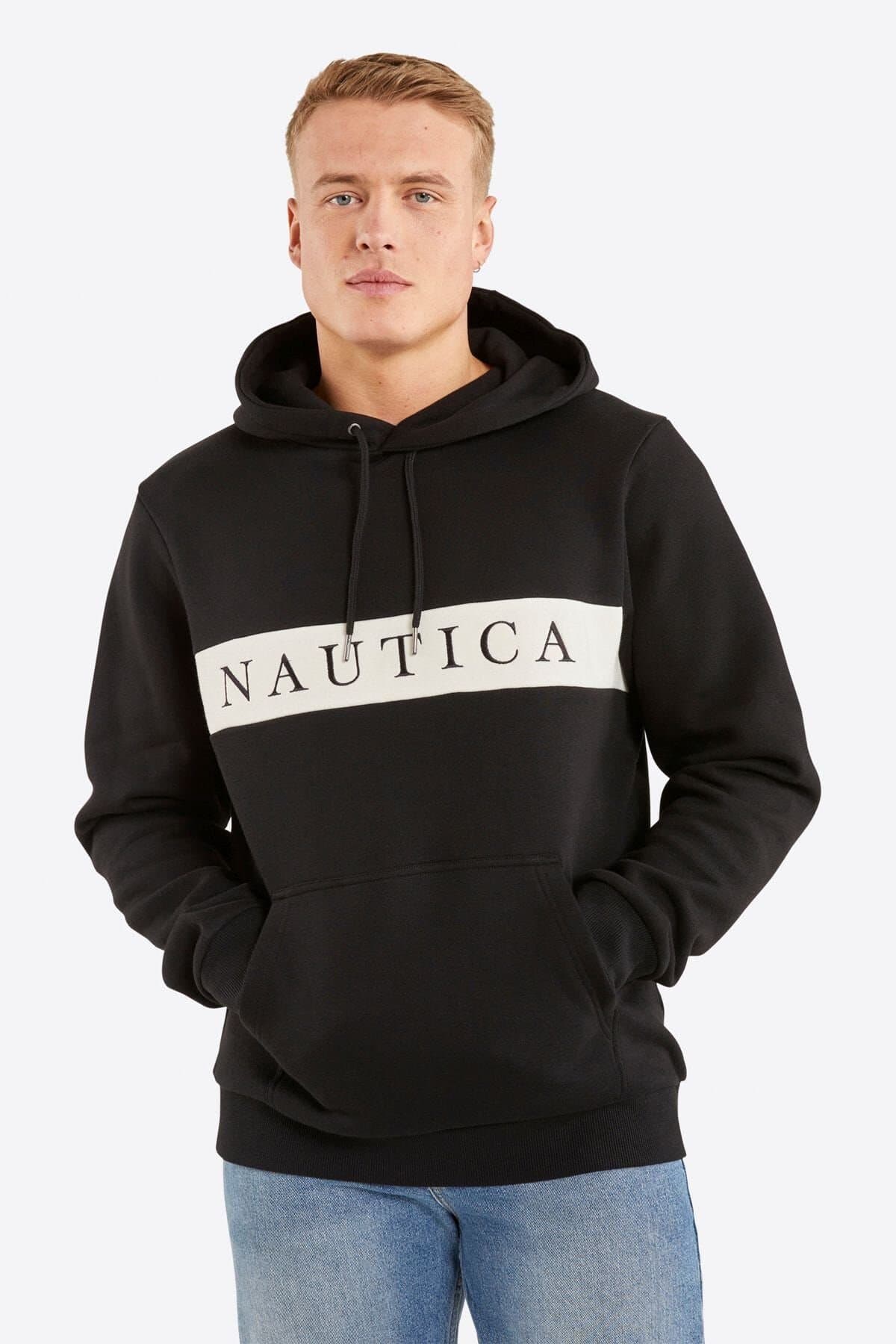 Nautica Nautica Men's 'Serge' Overhead Hoody in Black