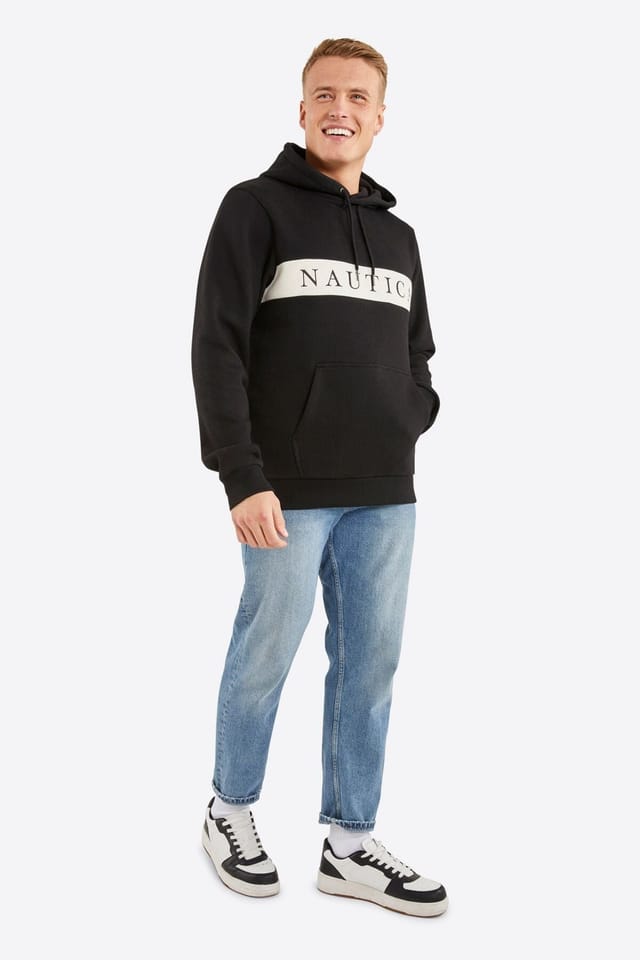 Nautica Nautica Men's 'Serge' Overhead Hoody in Black - 3