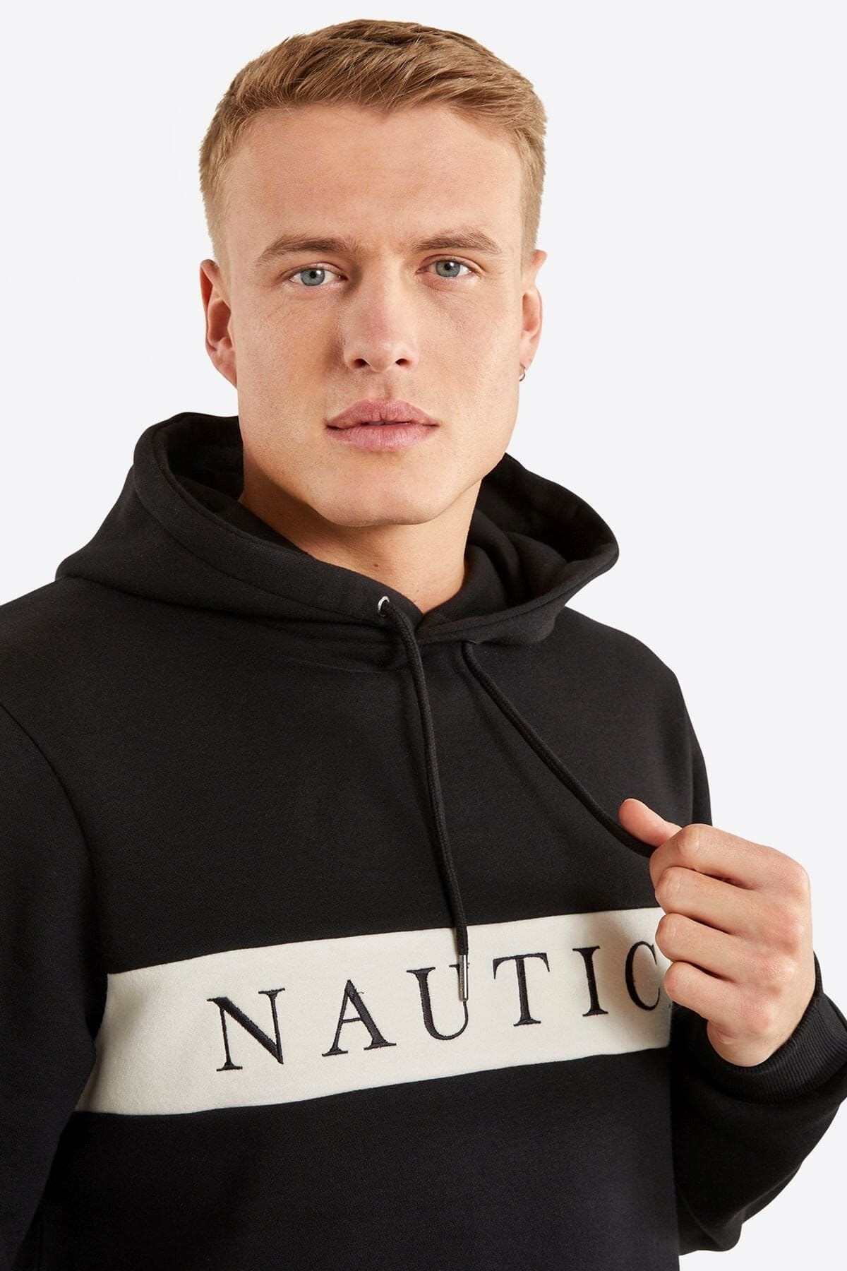 Nautica Nautica Men's 'Serge' Overhead Hoody in Black - 4