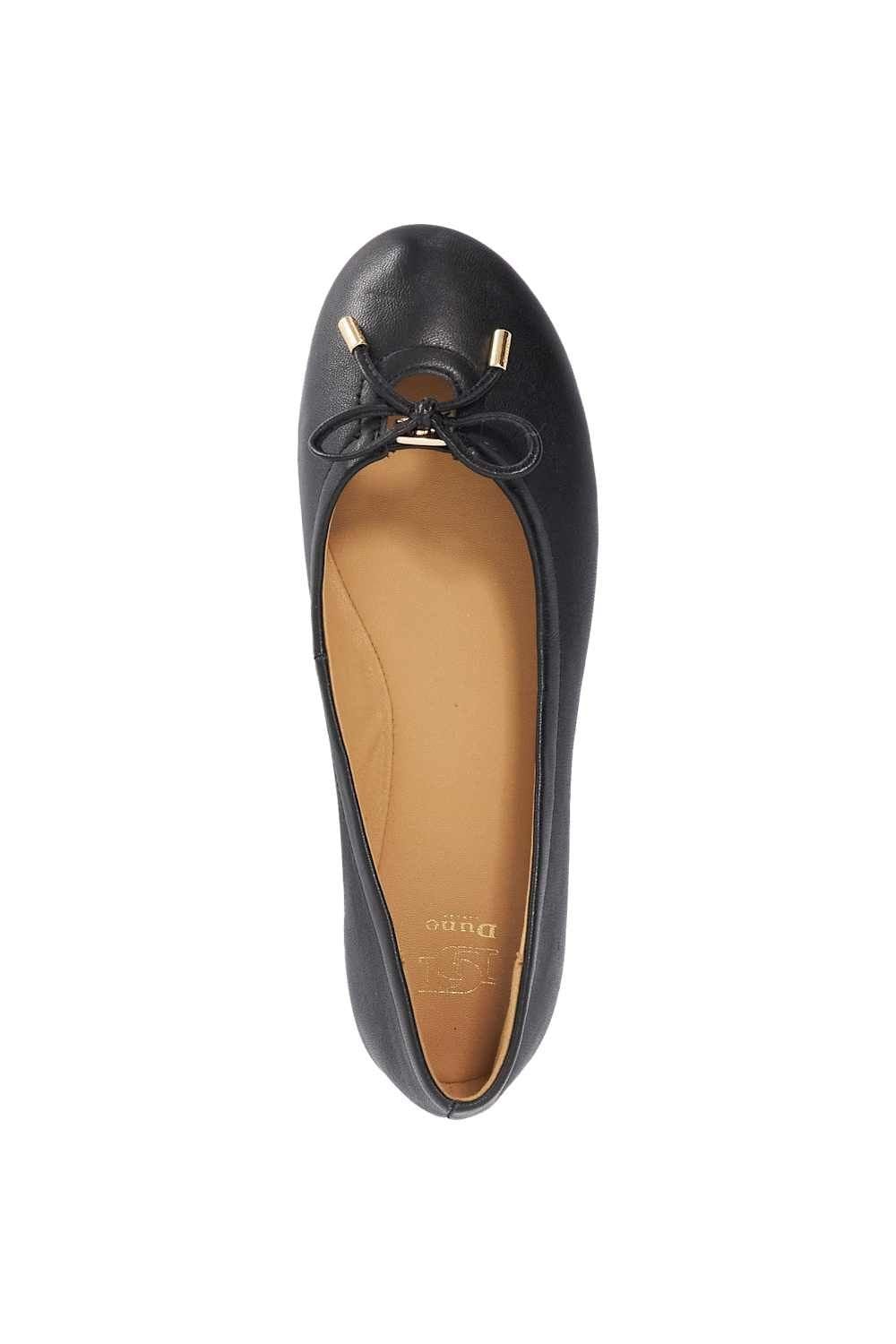 Dune London Dune London Women's 'Hali' Leather Ballet Pumps in Black - 4
