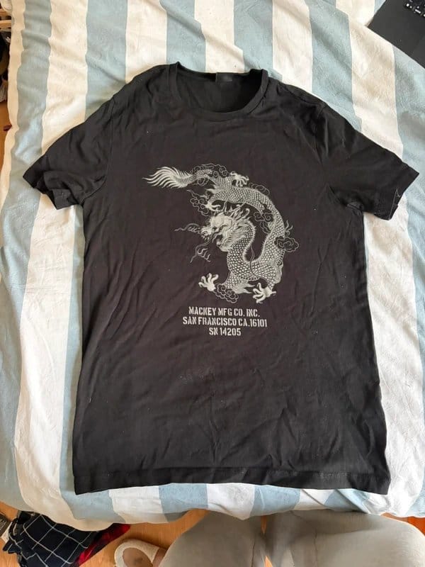 Bershka Black Graphic T-Shirt