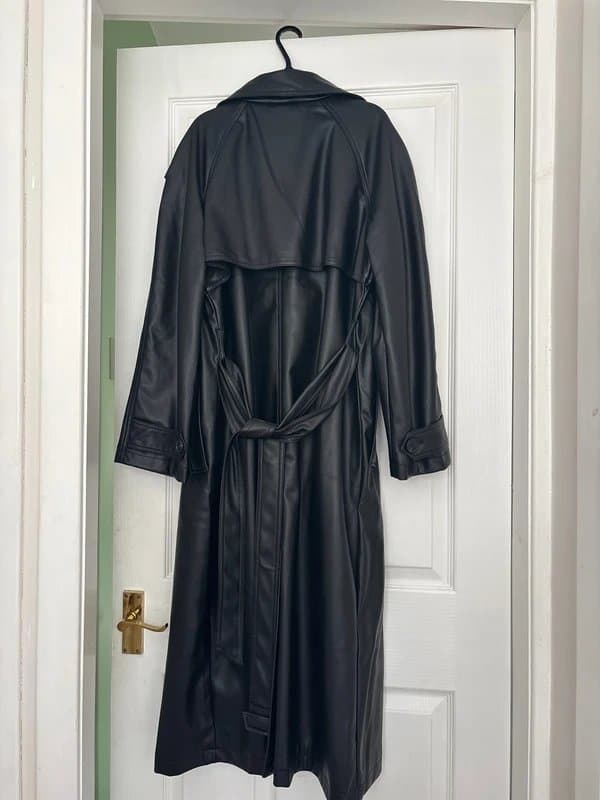 ASOS Design Leather trench coat
