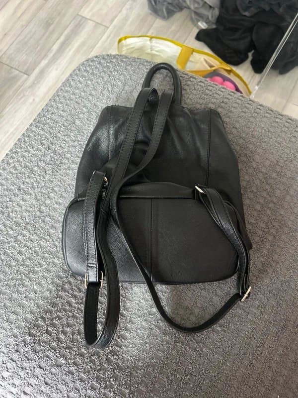 ASOS ASOS black leather backpack