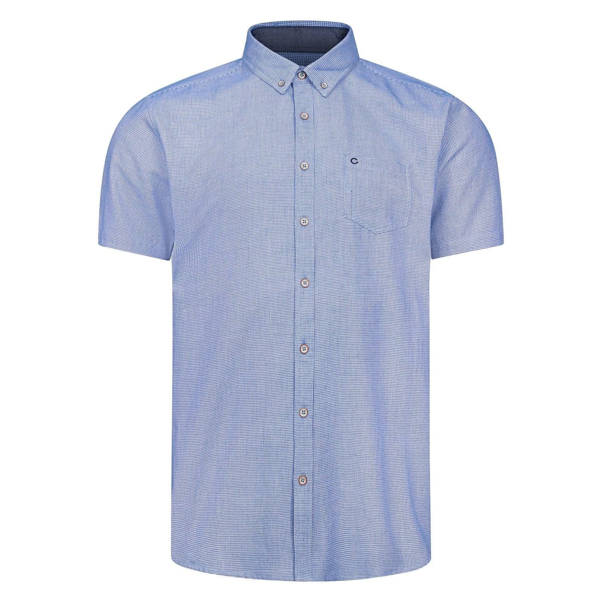 Peter Gribby Peter Gribby Men's Short Sleeve Teal Check Shirt - 1