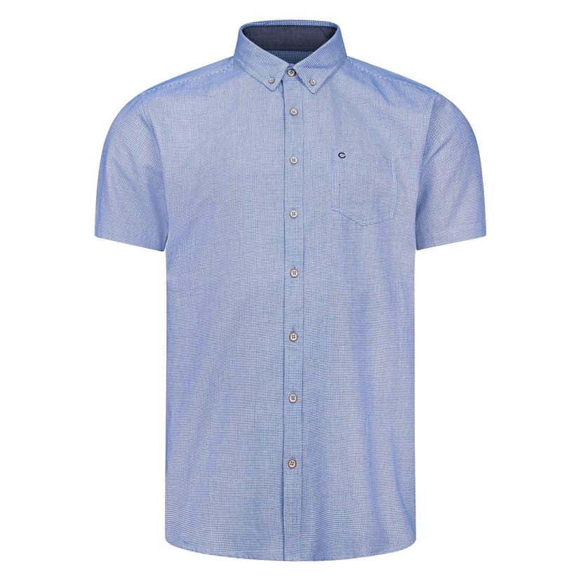 Peter Gribby Peter Gribby Men's Short Sleeve Teal Check Shirt - 1