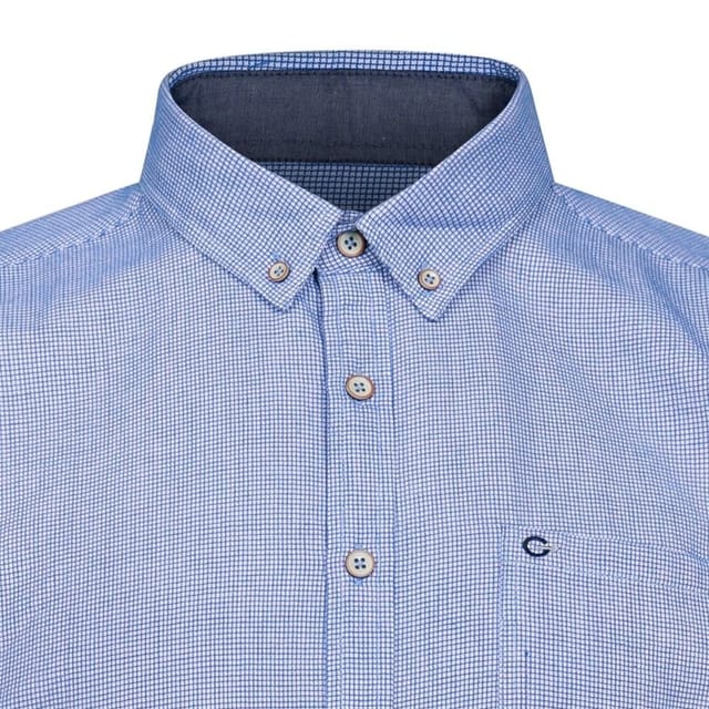 Peter Gribby Peter Gribby Men's Short Sleeve Teal Check Shirt - 2