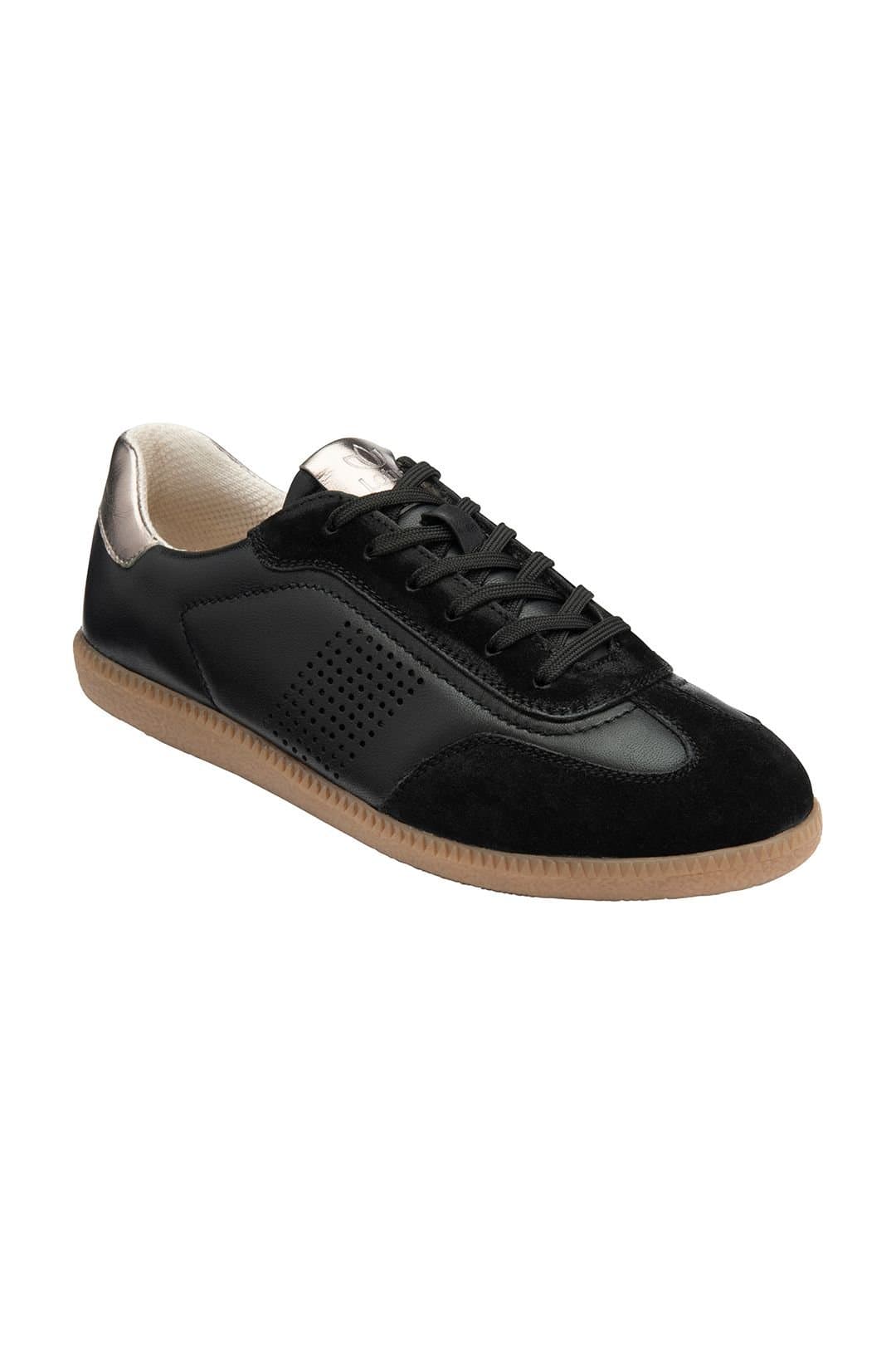 Lotus Lotus Women's Black Leather & Suede Trainers