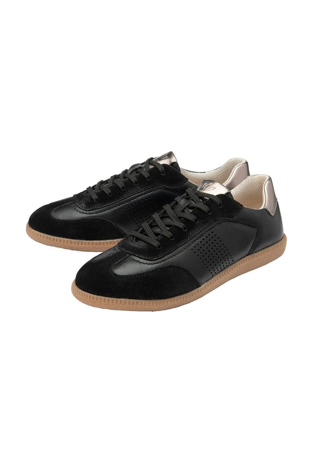 Lotus Lotus Women's 'Frapporta' Leather & Suede Trainers in Black - 2