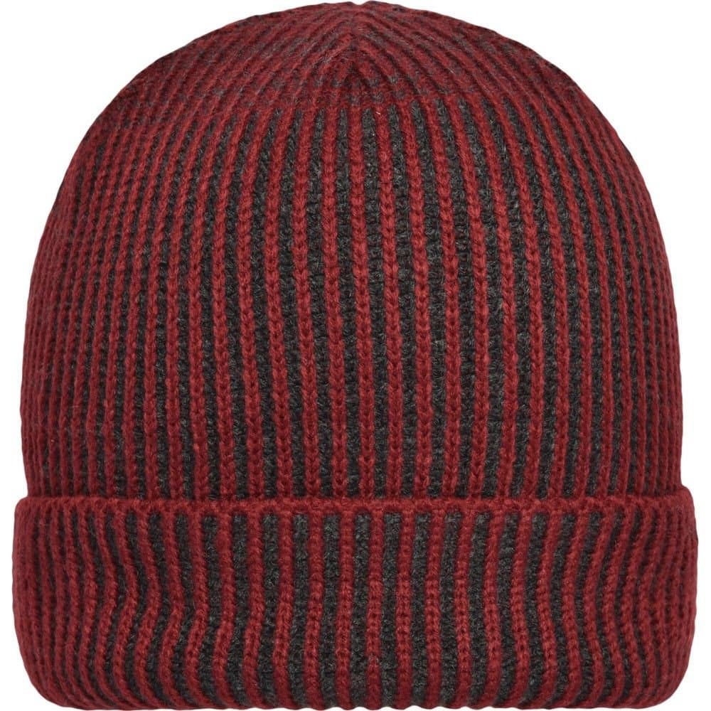Myrtle Beach Myrtle Beach Men's Ribbed Beanie in Dark Red