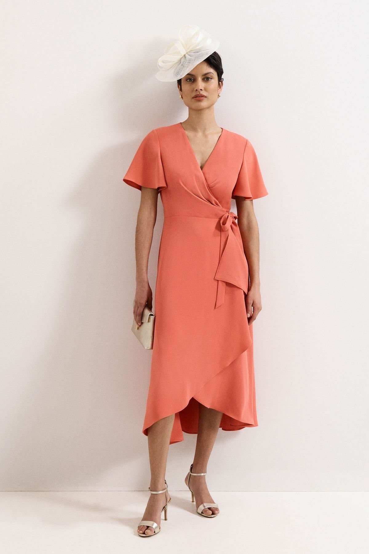 Phase Eight Phase Eight Women's Julissa Wrap Dress in Coral