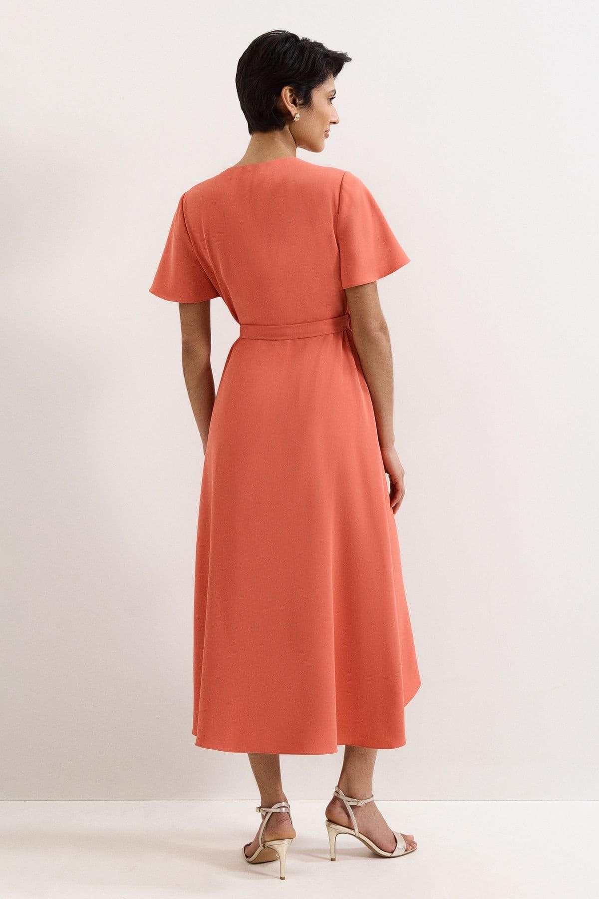 Phase Eight Phase Eight Women's Julissa Wrap Dress in Coral - 4