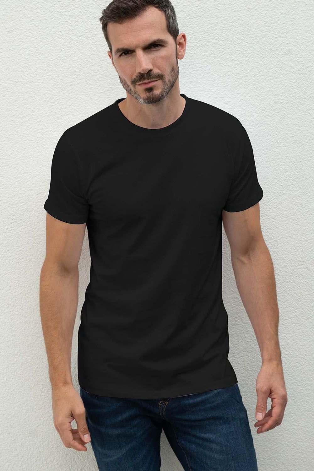 British Boxers British Boxers Men's "Black" Cotton T-Shirt in Black - 2