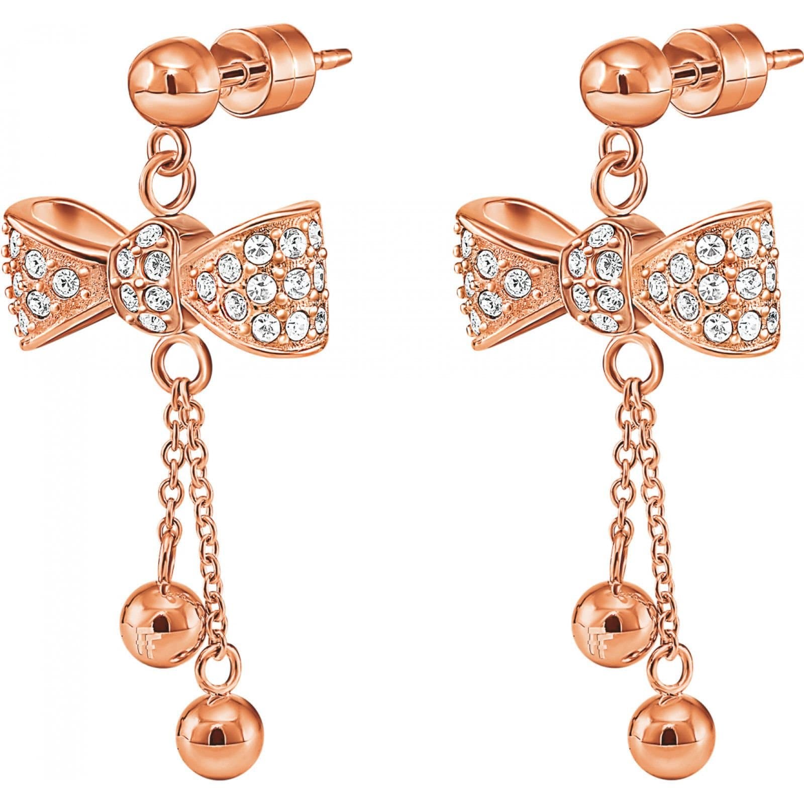 Folli Follie Folli Follie Rose Gold Bow Earrings