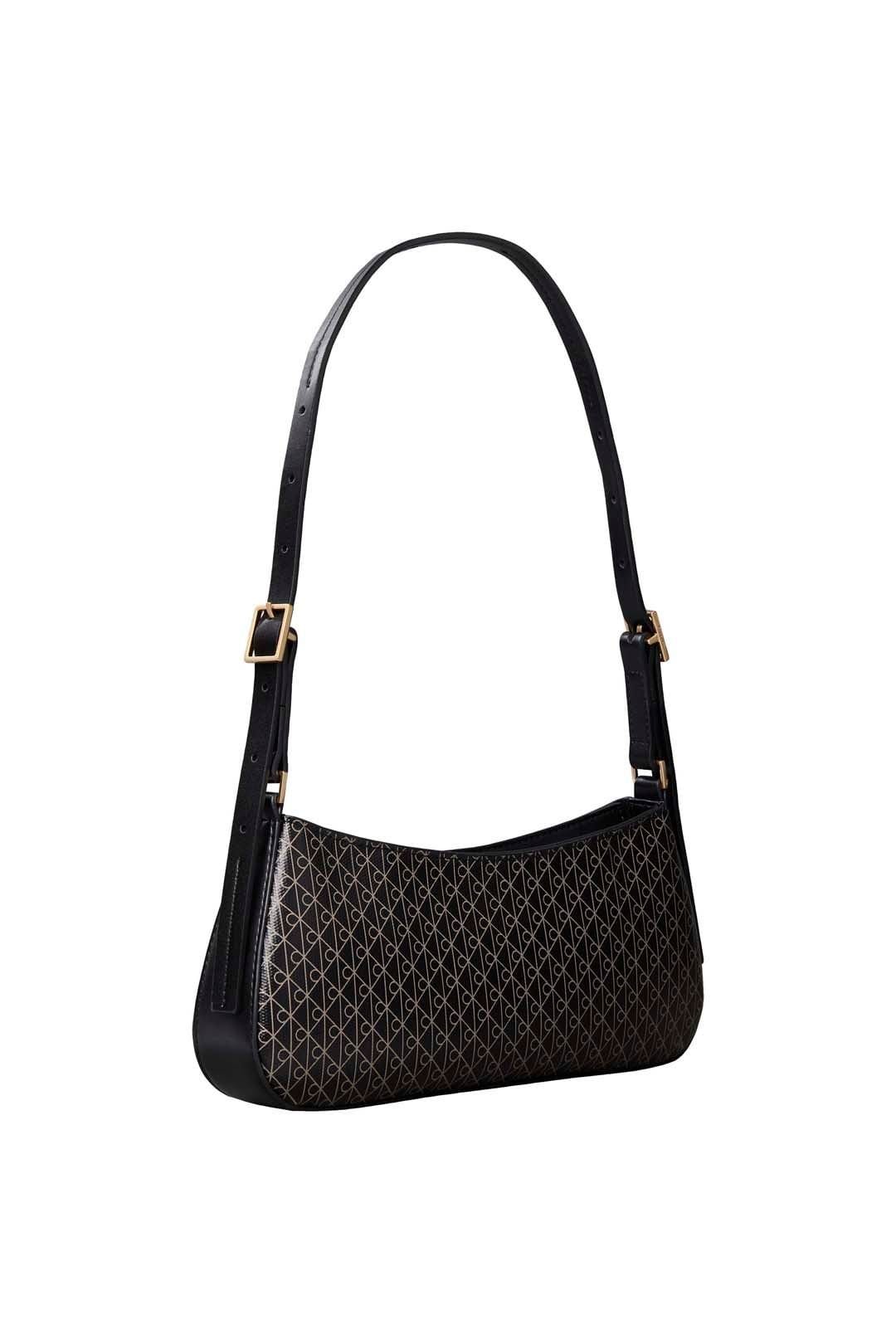 Calvin Klein Calvin Klein Women's Emblem Aop Small Shoulder Bag Black Aop - 1