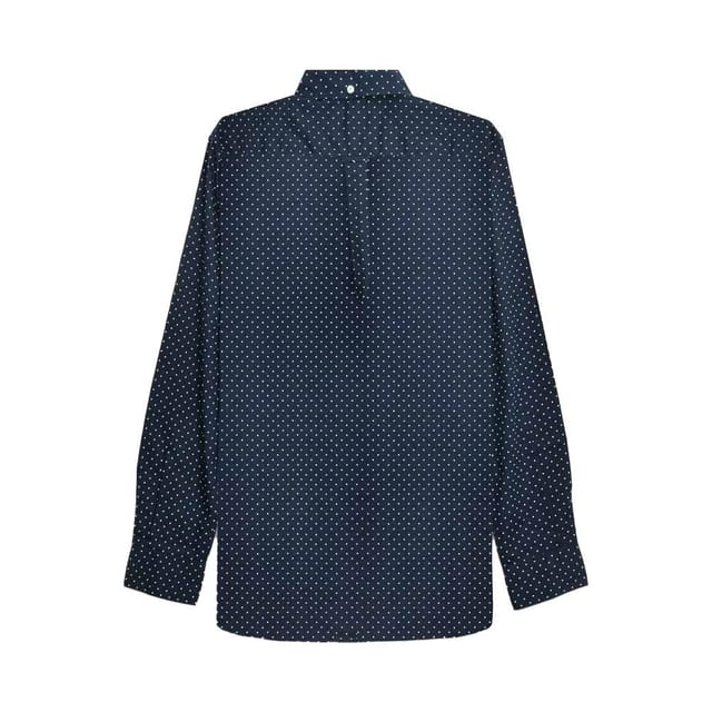 Lambretta Lambretta Men's Pin Dot Long-Sleeved Shirt in Dark Navy - 2